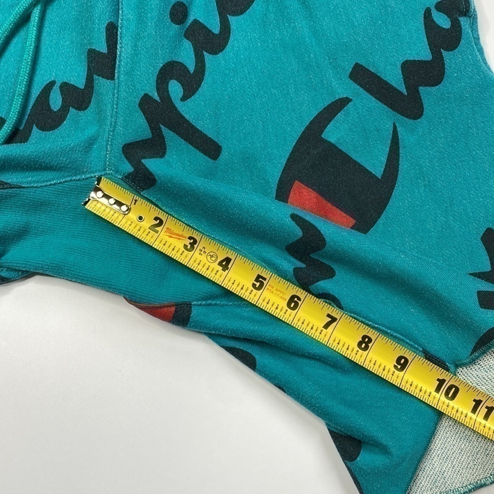 Champion Reverse Weave All Over Print Script Gree… - image 6